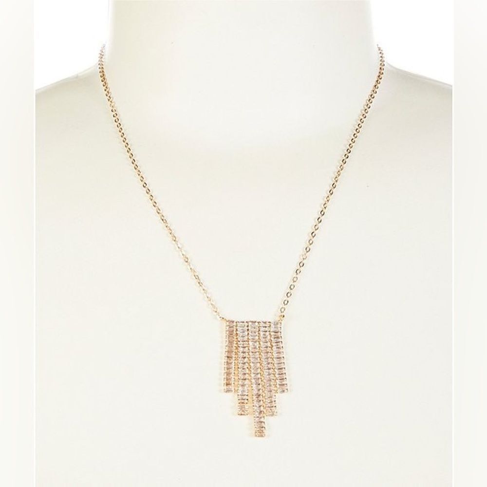 Anna & Ava Gold Cubic Zirconia Waterfall Pendant Necklace